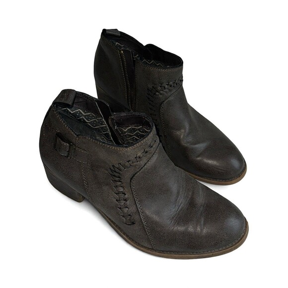 Billabong Faux Leather Side Zip Ankle Boots Size 10 Western Boho Festival - Picture 3 of 13